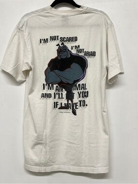 NO FEAR ‘90’s Rare Graphic Muscle Cartoon Back-Print Tee - White